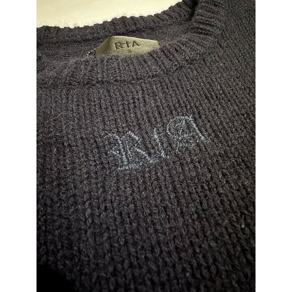 RtA 100% Cashmere Knit Sweater in Navy - Picture 3 of 8